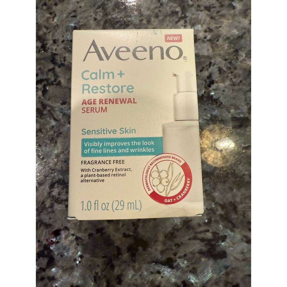 AVEENO CALM+RESTORE TRIPLE OAT serum/moisturizer FREE GIFT